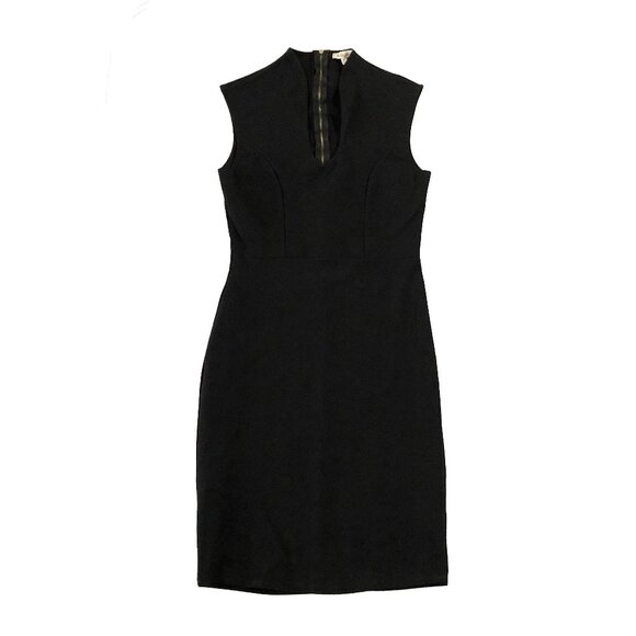 Rolla Coaster Dress Womens Size L Black Fitted Midi Bodycon Back Zip - Picture 1 of 9
